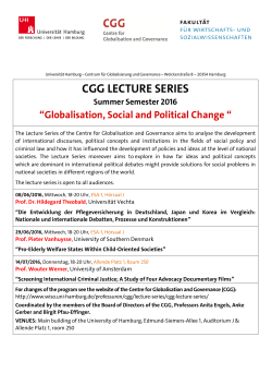 cgg lecture series - Universität Hamburg