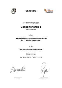 Urkunde Gaspoltshofen 1