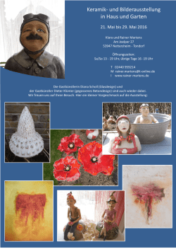 Keramik- und Bilderausstellung in Haus und Garten