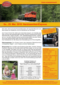 So., 29. Mai. 2016: Narzissenfest