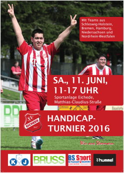 handicap- turnier 2016 sa., 11. juni, 11-17 uhr
