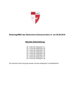 aktuellen Zeitplan - Reit-und Fahrverein Dortmund