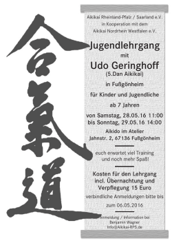 Jugendlehrgang Udo Geringhoff - Aikikai Rheinland