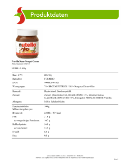 Nutella Nuss-Nougat Creme Basis VPE: Gl 450g Hersteller