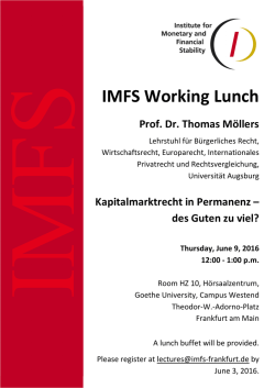 IMFS Working Lunch