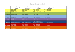 Gottesdienste im Juni