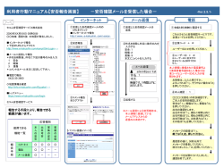 利用者行動マニュアル【安否報告画面】 －安否確認メールを受信した
