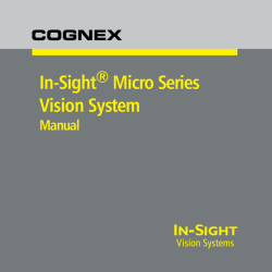 In-Sight® Micro Series Vision System Quick Start Guide
