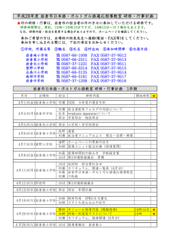 H28 岩倉市日本語・ポルトガル語教室研修計画