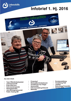 Infobrief 1. Hj. 2016