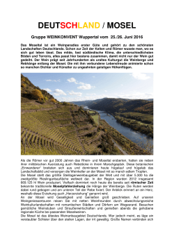 deutschland / mosel - Wuppertaler Weinkonvent