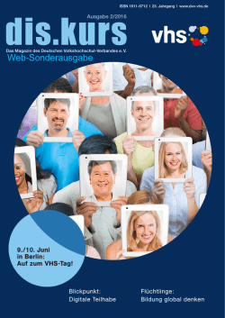 dis.kurs 2/2016 - Volkshochschultag 2016