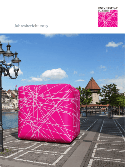 Jahresbericht 2015 - Universit&auml;t Luzern