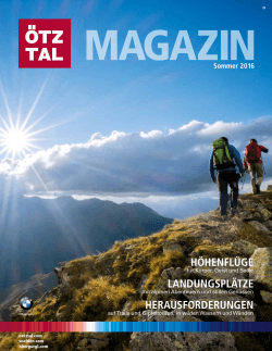 Ötztal Magazin Sommer 2016