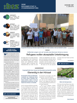 bsz-Ausgabe 1087 vom 8. Juni 2016 - Bochumer Stadt