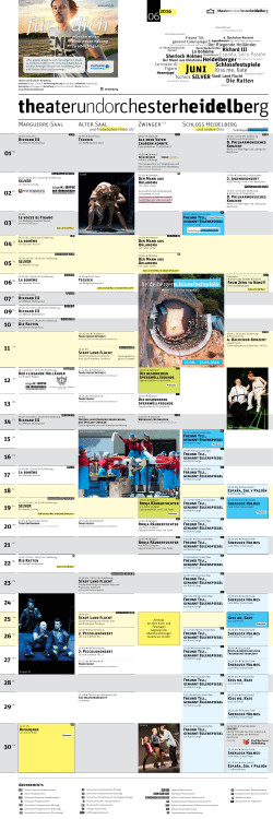 Monatsspielplan Juni 2016 - Theater und Orchester Heidelberg