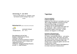 Tagestipp 09.06.16