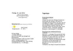 Tagestipp 10.06.2016