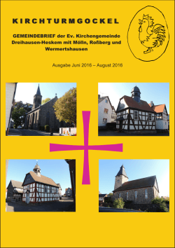Kirchturmgockel 2-2016 - Evangelische Kirchengemeinde