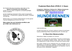 Anmeldung Hunderennen 2016 - Pudelclub Rhein-Ruhr