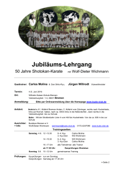Jubiläums-Lehrgang - Budo-Club