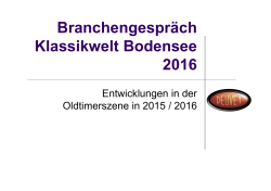 Branchengespräch Klassikwelt Bodensee 2016