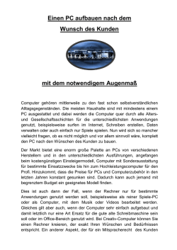 Einen PC aufbauen nach dem Wunsch des - Creativ