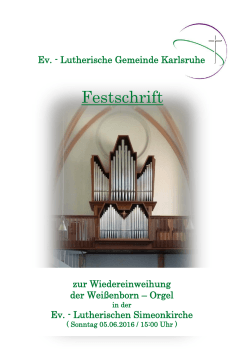 Festschrift Orgel – Wiedereinweihung!