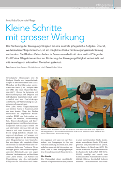 "Mobilitätsfördernde Pflege" (aus Zeitschrift