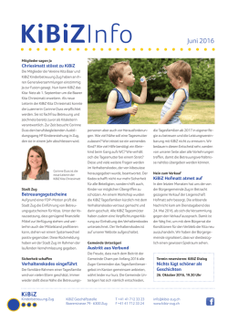Juni 2016 - KiBiZ - Kinderbetreuung Zug