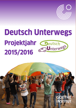 Jahresbericht Deutsch Unterwegs in Belgien 2016 - Goethe