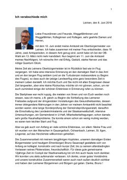 Ich verabschiede mich