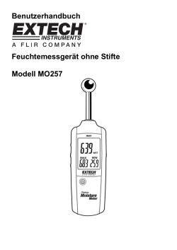 Benutzerhandbuch Feuchtemessgerät ohne Stifte Modell MO257