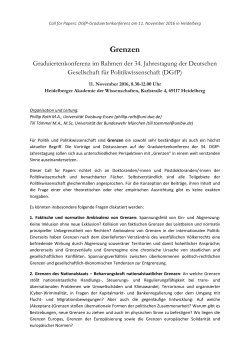 Call for Papers - DGfP - Deutsche Gesellschaft für Politikwissenschaft