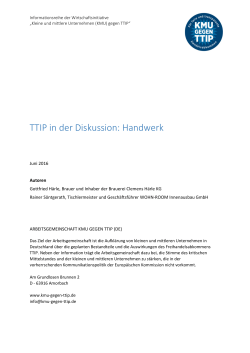 TTIP in der Diskussion: Handwerk