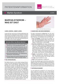 Marfan-Syndrom - Kassenärztliche Bundesvereinigung