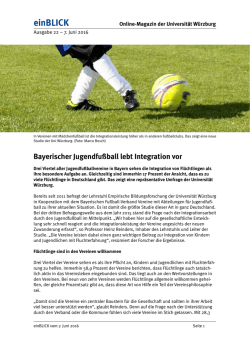 einBLICK - Presse - Universit&auml;t W&uuml;rzburg