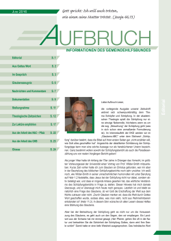 aktuelle Ausgabe - Gemeindehilfsbund