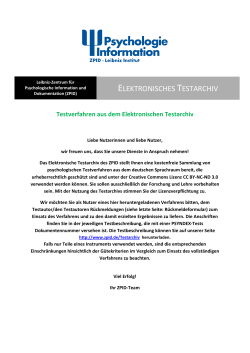 Bochumer Bindungsfragebogen