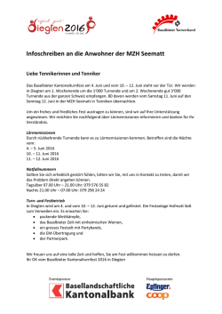 Infoschreiben an die Anwohner der MZH Seematt