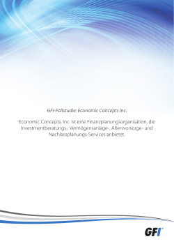 GFI-Fallstudie: Economic Concepts Inc. Economic