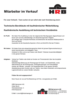 Verstärkung gesucht