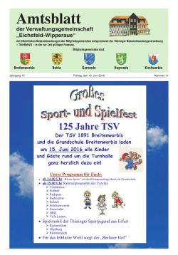 Amtsblatt - Eichsfeld