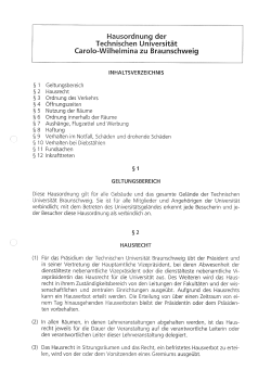 Hausordnung der Universit&auml;t