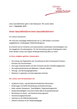 einen Gesch&auml;ftsf&uuml;hrer/eine Gesch&auml;ftsf&uuml;hrerin