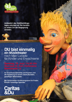 DU bist einmalig - Hand in Hand mit Fl&uuml;chtlingen in Vorarlberg