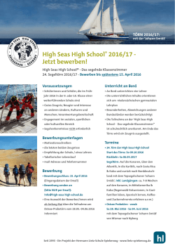 High Seas High School&reg; 2016/17 - Hermann Lietz