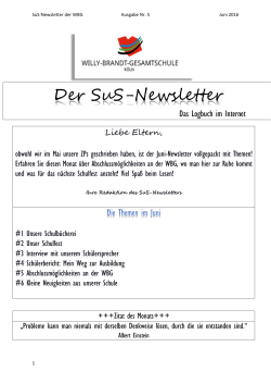 Der SuS-Newsletter - Willy-Brandt