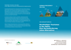 Nachhaltiger Tourismus in den Alpen: Eine Herausforderung (ohne