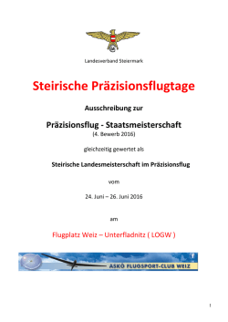 Ausschreibung Staatsmeisterschaft, Bewerb 4, Weiz